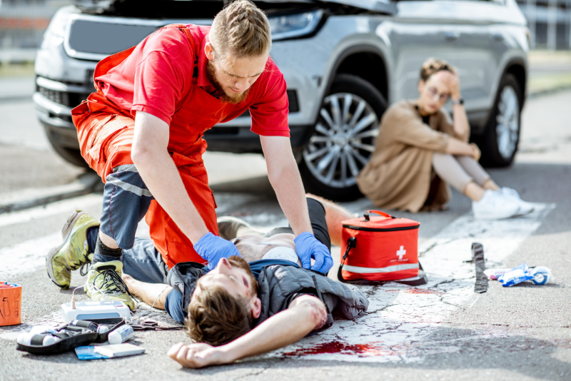 Crushed bicycle beside a car - Mercer Legal Group services