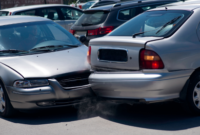 Damaged car after an accident - Mercer Legal Group services