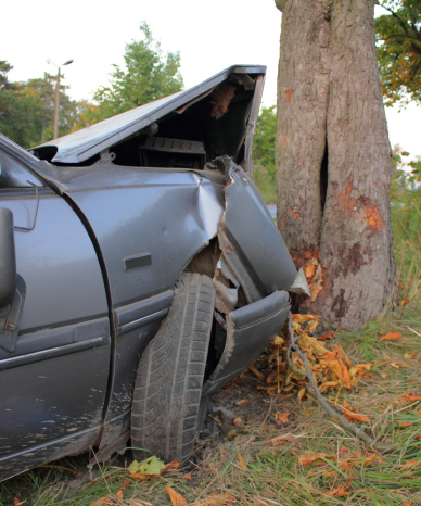 Car crashed into a tree - Mercer Legal Group services