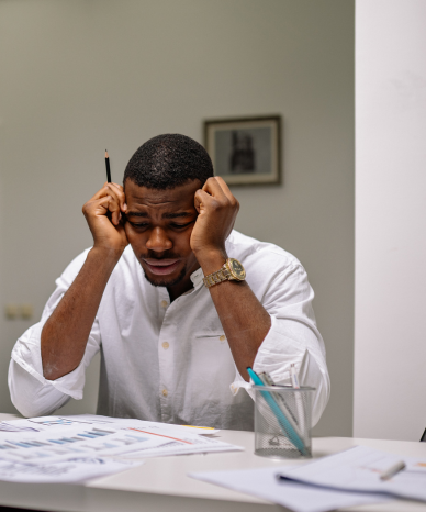 Man experiencing stress from workplace discrimination - Mercer Legal Group services.