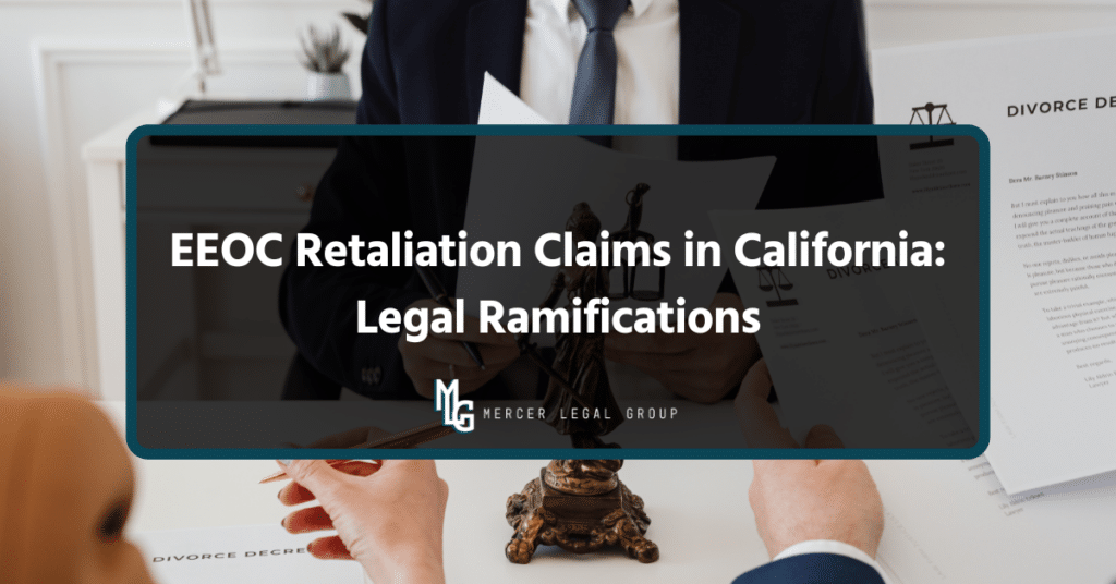 Employee consulting with an attorney about an EEOC retaliation claim in California