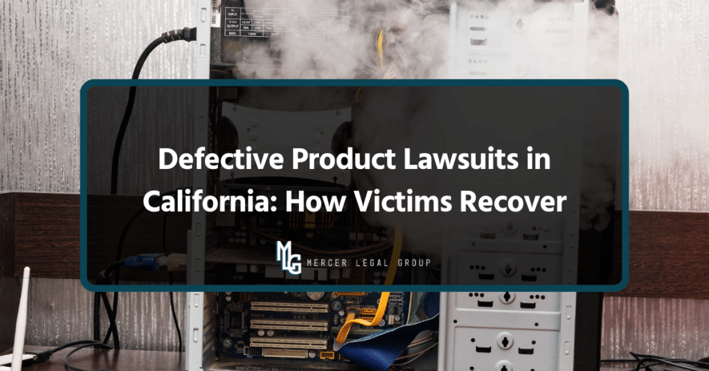 Boxes labeled as defective and recalled products representing employer liability issues in California