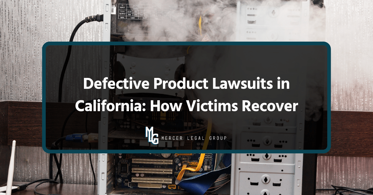 Boxes labeled as defective and recalled products representing employer liability issues in California
