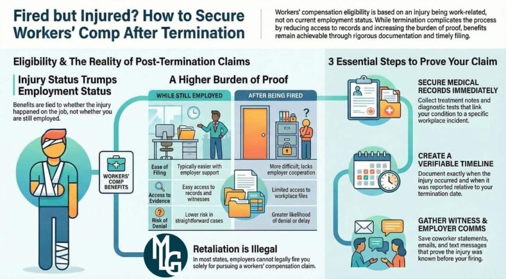 workers' comp after being fired
