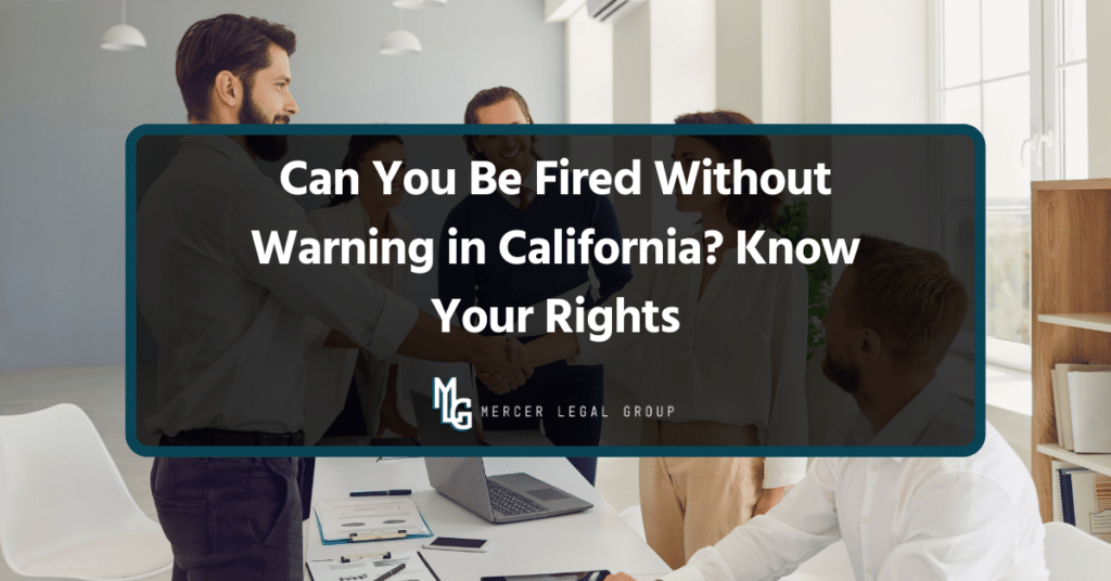 Employees discussing workplace termination and employment rights