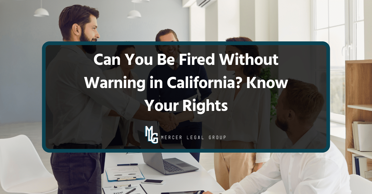 Employees discussing workplace termination and employment rights