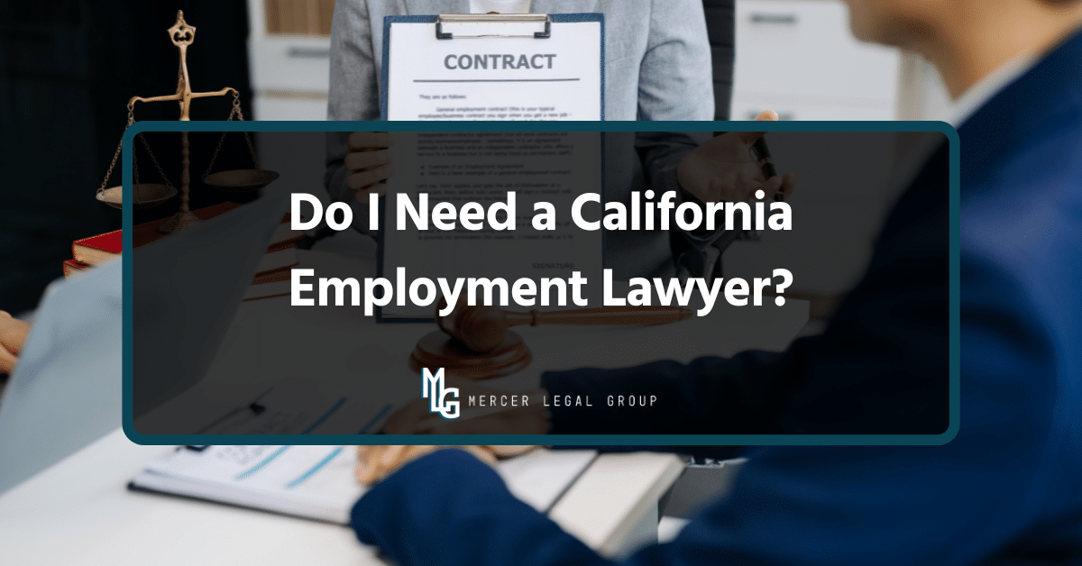 Employee consulting a California employment lawyer about workplace legal rights and employment contract