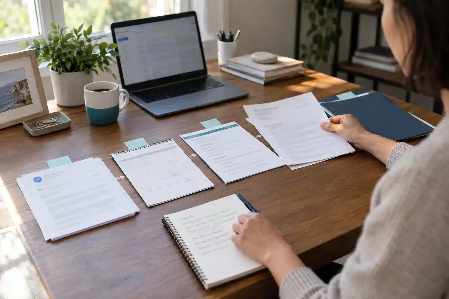Employee organizing documents to build a wrongful termination evidence timeline