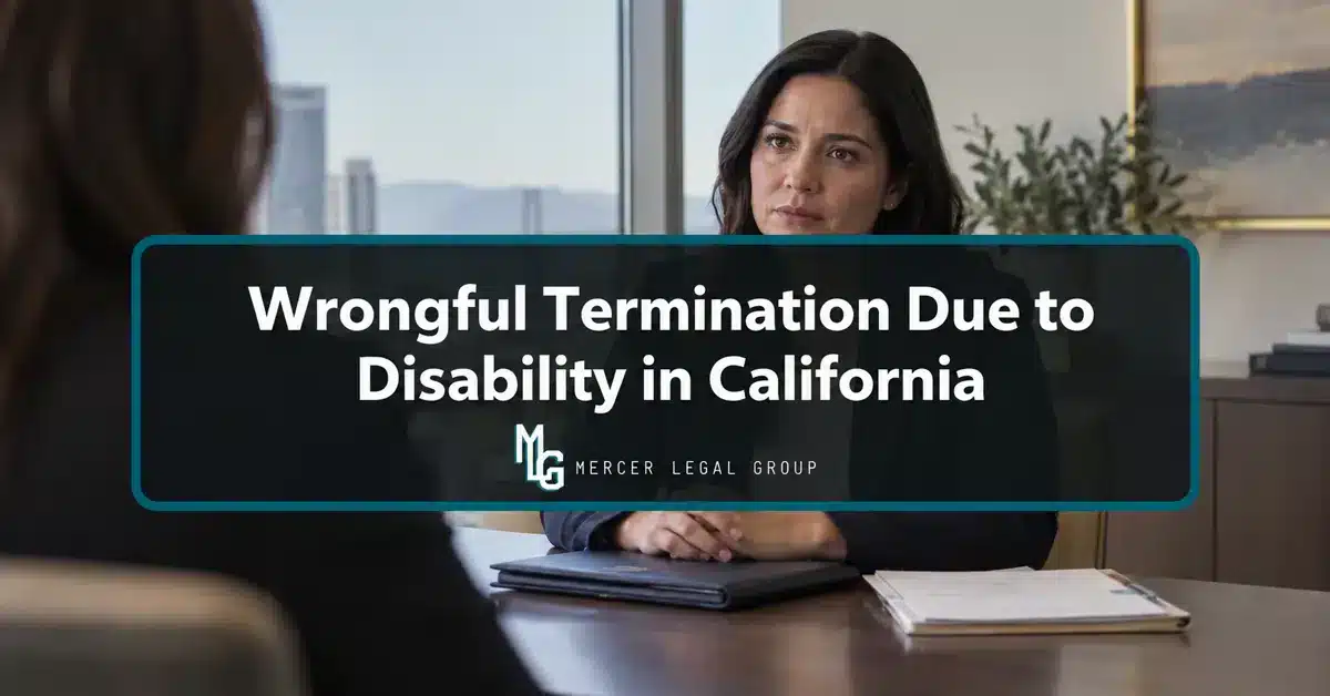 Wrongful termination due to disability in California
