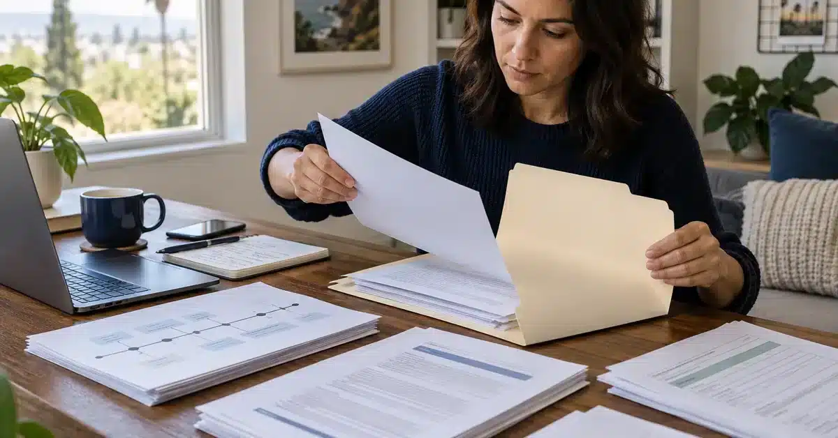 Employee organizing documents for a disability wrongful termination claim